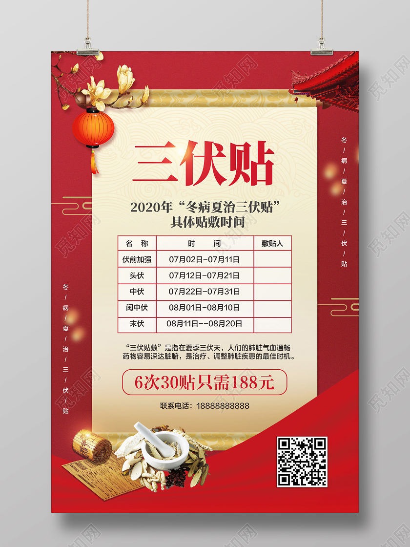 4、北京同仁堂三伏貼價格